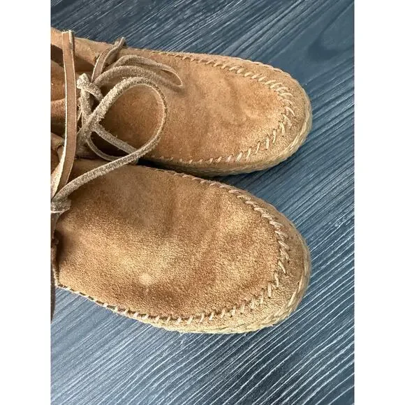 UGG Woodlyn Moccasin Chestnut Brown Ankle Boots Sz. 6 - Picture 8 of 11